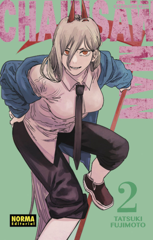 Portada de Chainsaw Man 2 de Tatsuki Fujimoto, edición en castellano de Norma Editorial