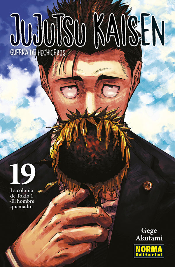 Portada de Jujutsu Kaisen 19 de Gege Akutami, edición en castellano de Norma Editorial