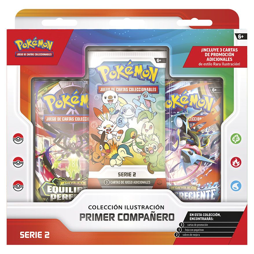 Pokémon TCG Colección Ilustración Primer Compañero Serie 2 en español, caja completa